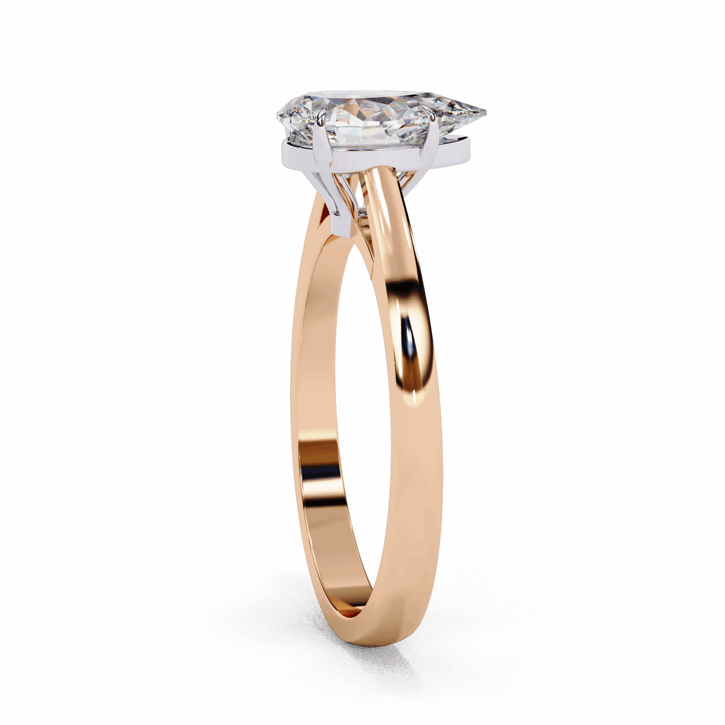 1.25 Carat Pear Cut Solitaire Ring in Moissanite | House of Estara