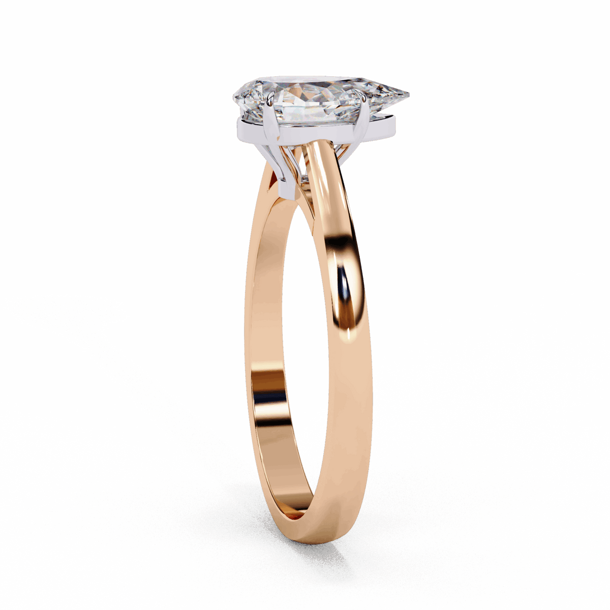 1.25 Carat Pear Cut Solitaire Ring in Moissanite | House of Estara