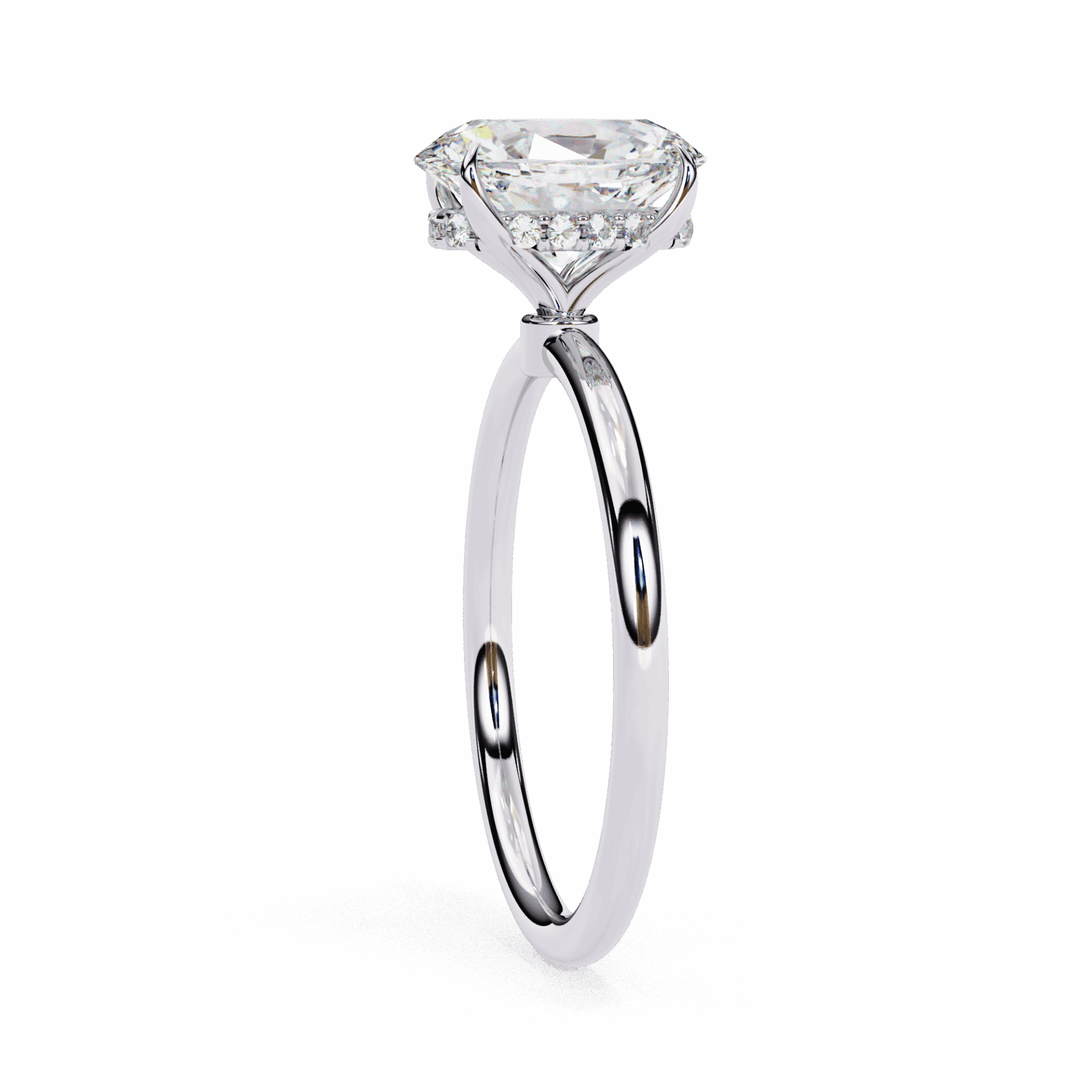1.25 Carat Oval Eternal Solitaire Wedding Ring in Moissanite | House of Estara