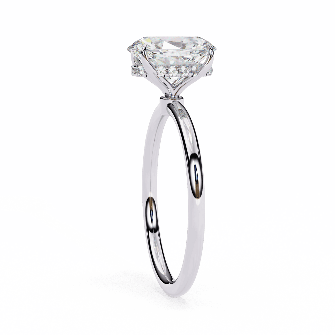 1.25 Carat Oval Eternal Solitaire Wedding Ring in Moissanite | House of Estara