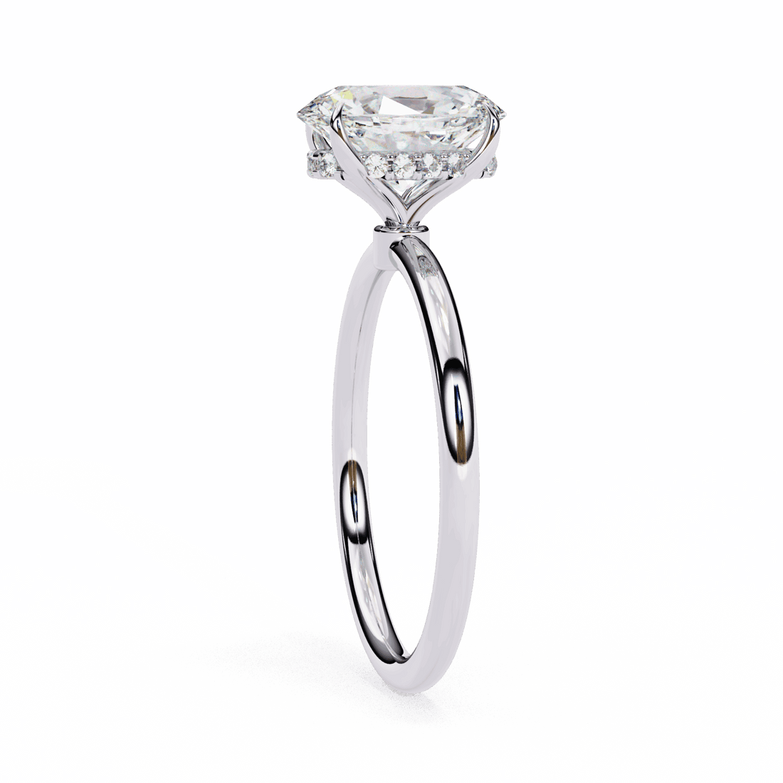 1.25 Carat Oval Eternal Solitaire Wedding Ring in Moissanite | House of Estara