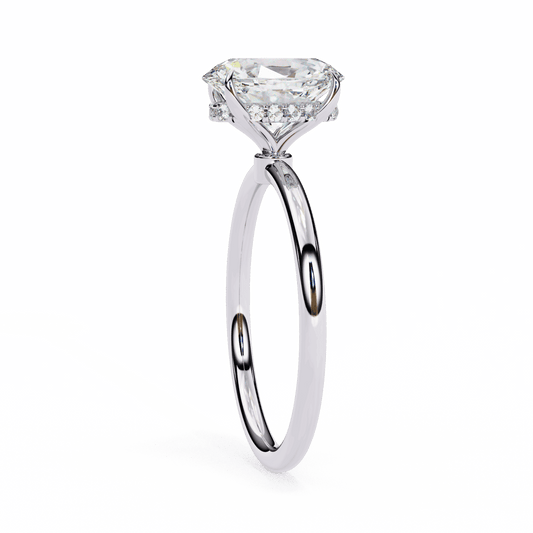 1.25 Carat Oval Eternal Solitaire Wedding Ring in Moissanite | House of Estara