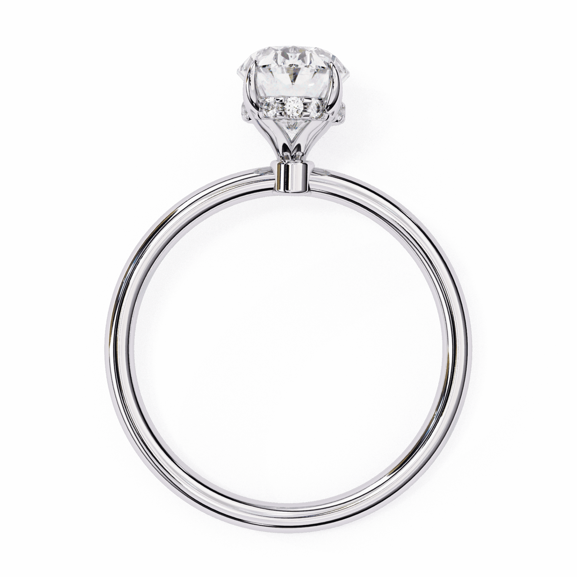 1.25 Carat Oval Eternal Solitaire Wedding Ring in Moissanite | House of Estara