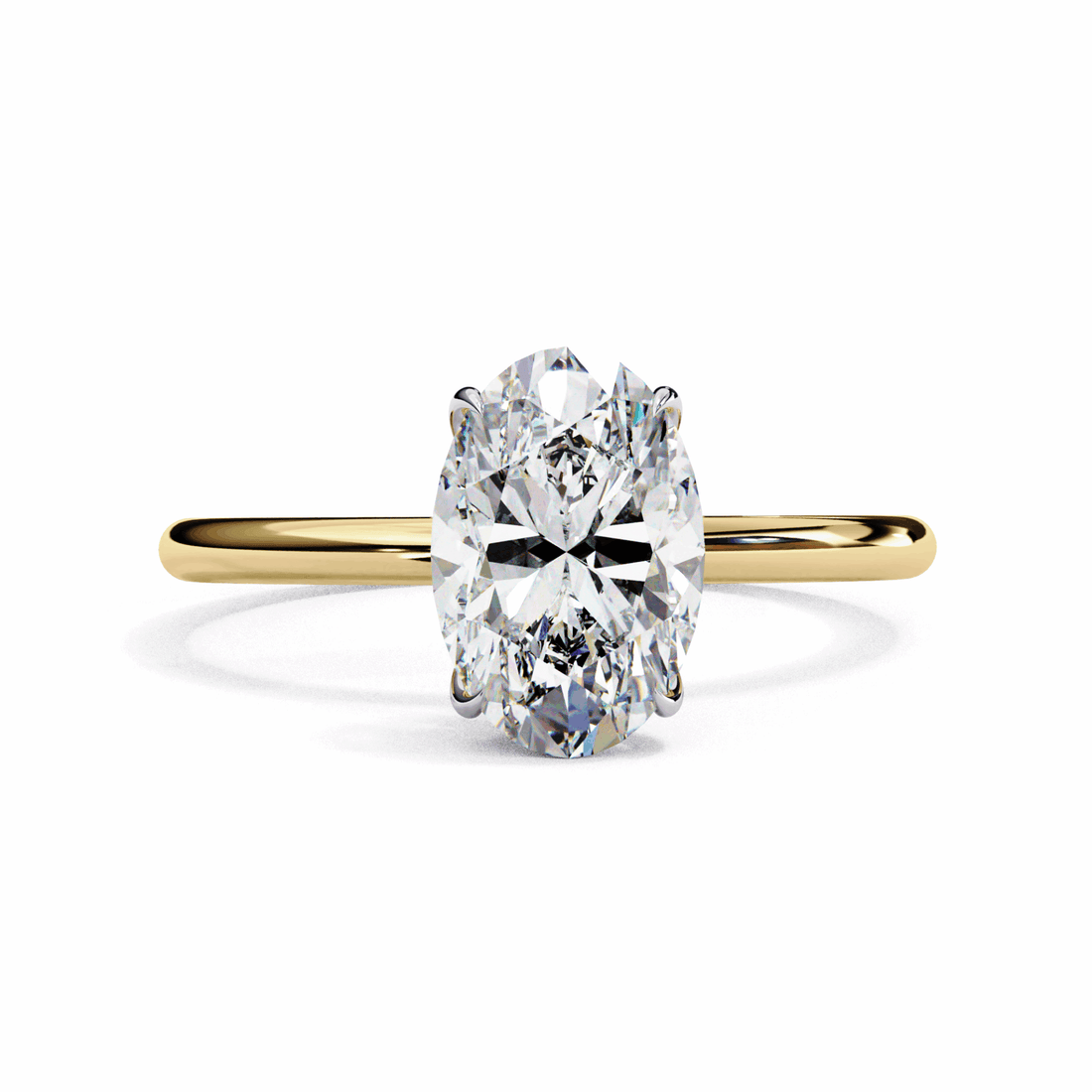 1.25 Carat Oval Eternal Solitaire Wedding Ring in Moissanite | House of Estara