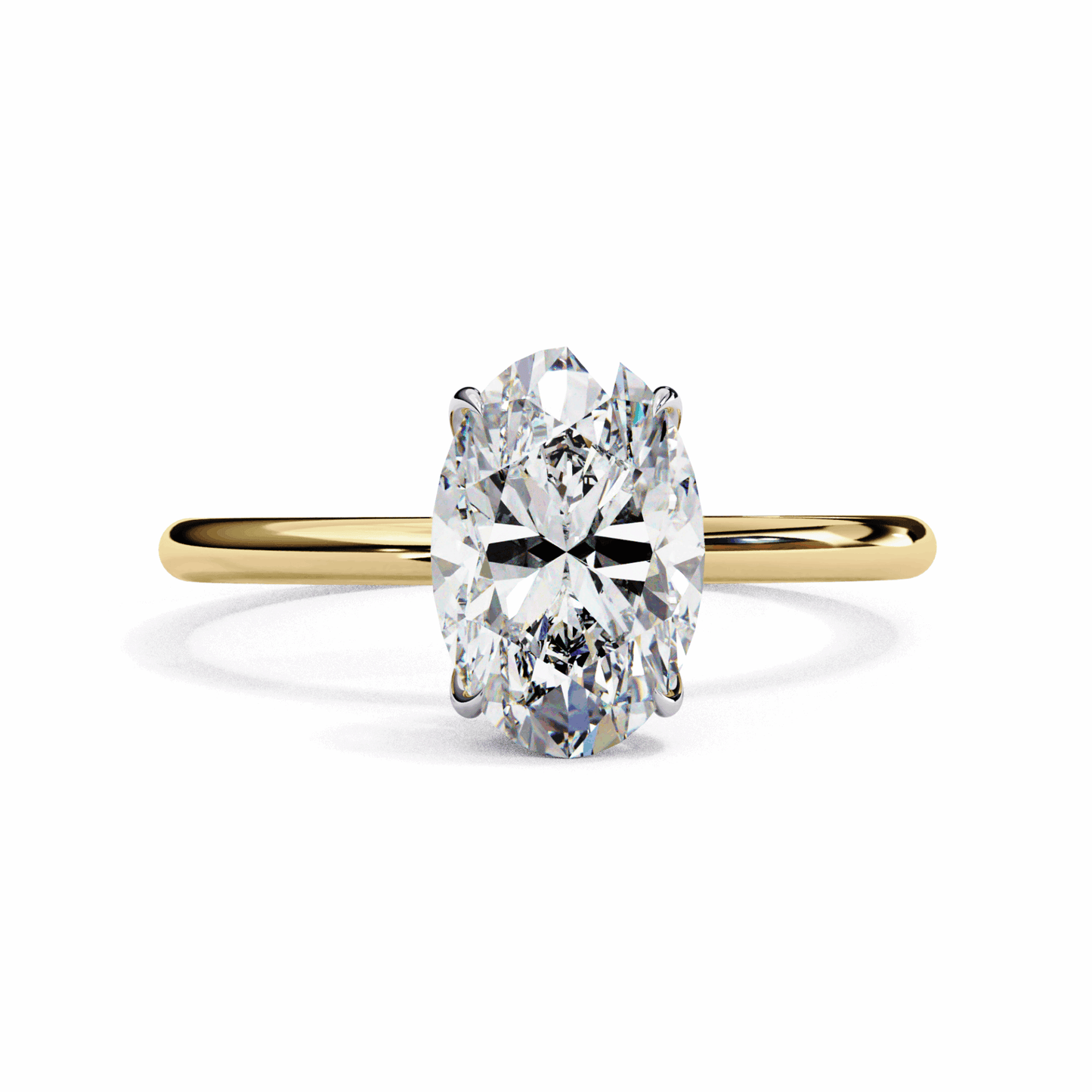 1.25 Carat Oval Eternal Solitaire Wedding Ring in Moissanite | House of Estara