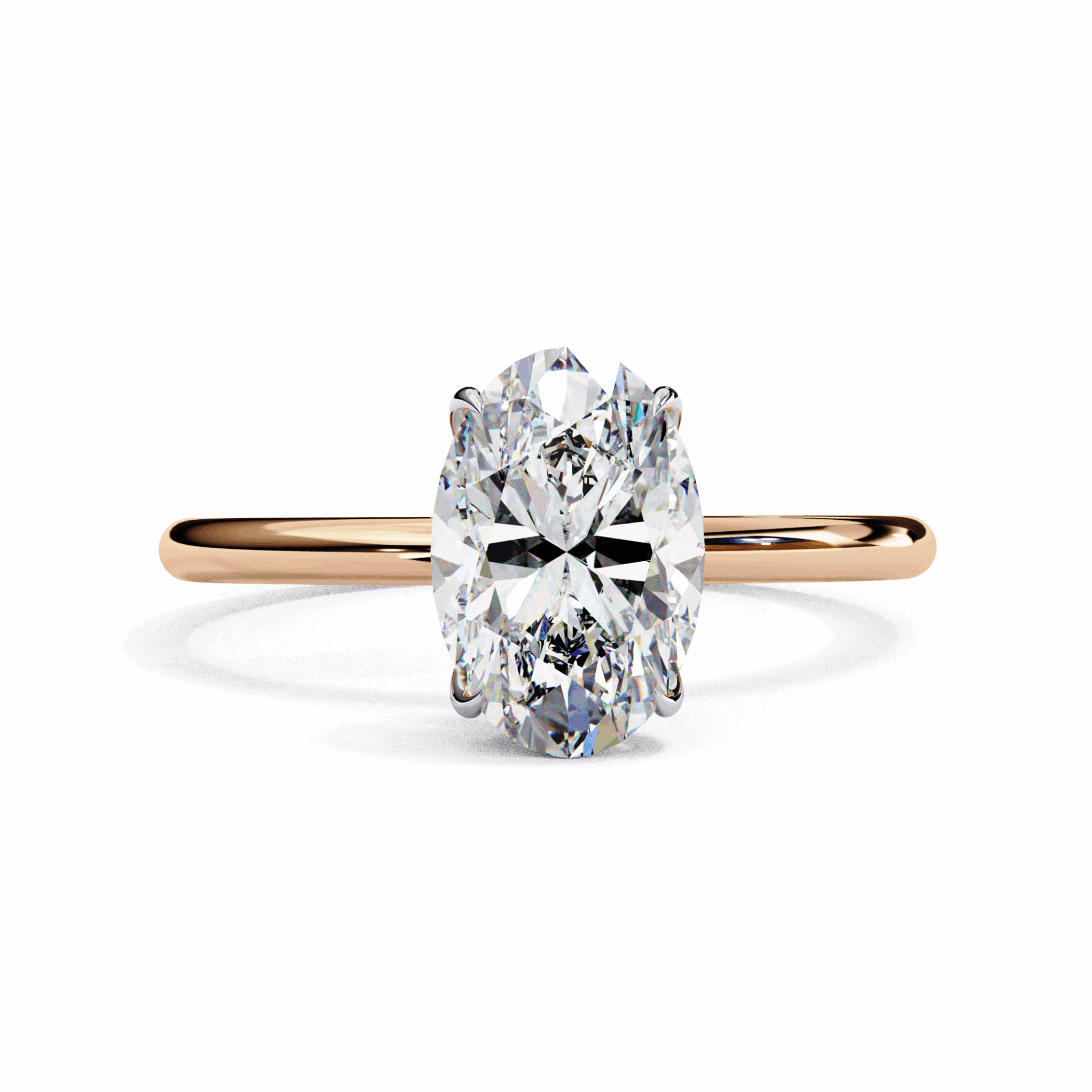 1.25 Carat Oval Eternal Solitaire Wedding Ring in Moissanite | House of Estara