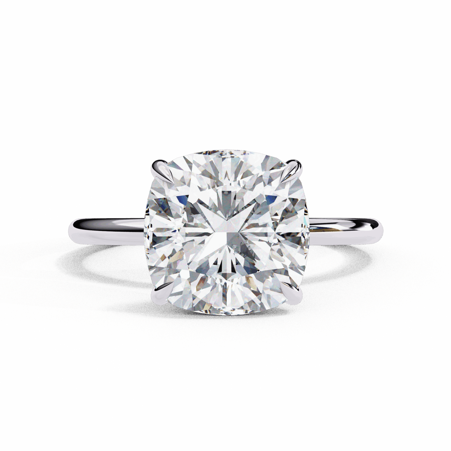 2.75 Carat Cushion Eternal Solitaire Wedding Ring in Moissanite | House of Estara