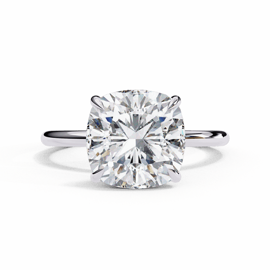 2.75 Carat Cushion Eternal Solitaire Wedding Ring in Moissanite | House of Estara