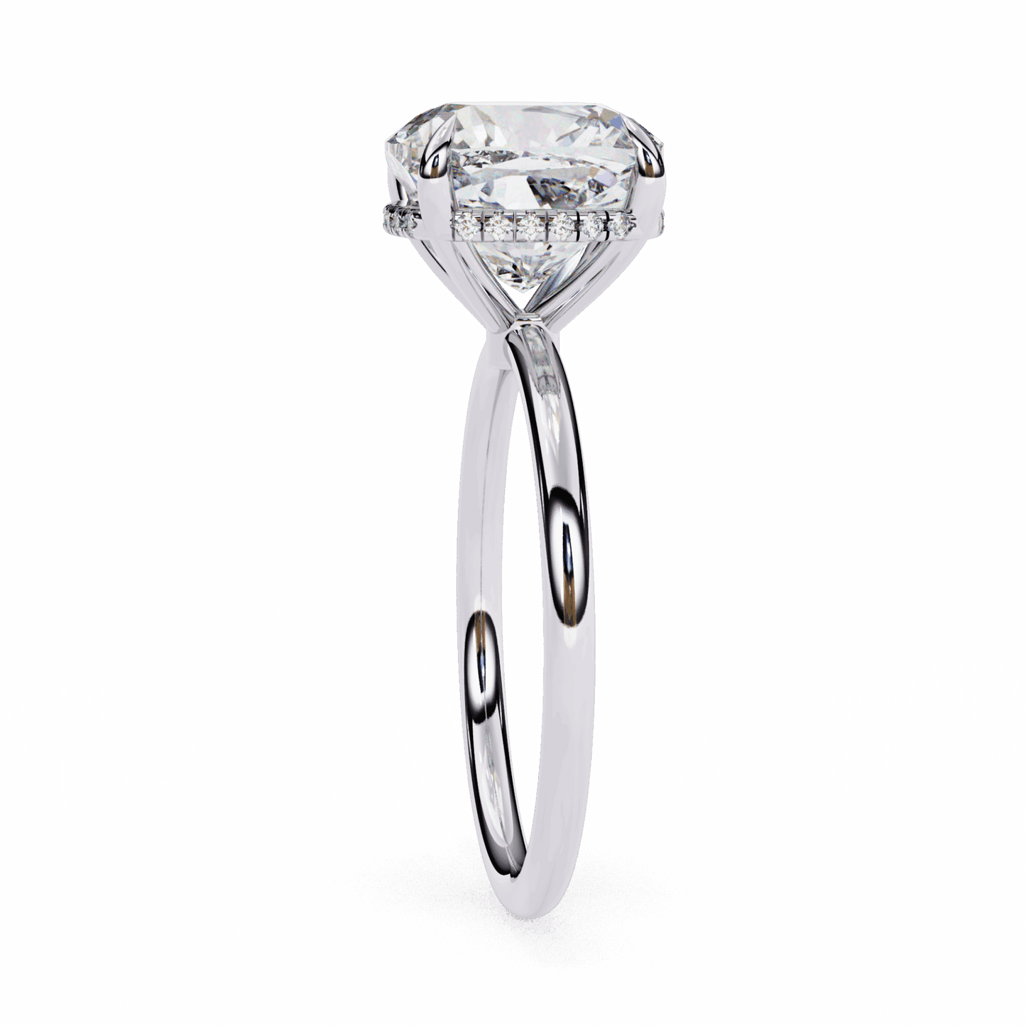 2.75 Carat Cushion Eternal Solitaire Wedding Ring in Moissanite | House of Estara