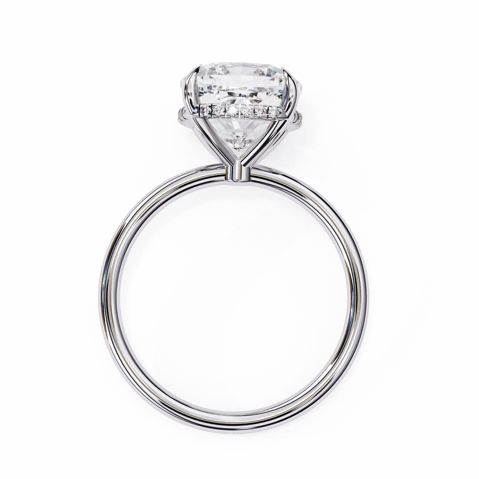 2.75 Carat Cushion Eternal Solitaire Wedding Ring in Moissanite | House of Estara