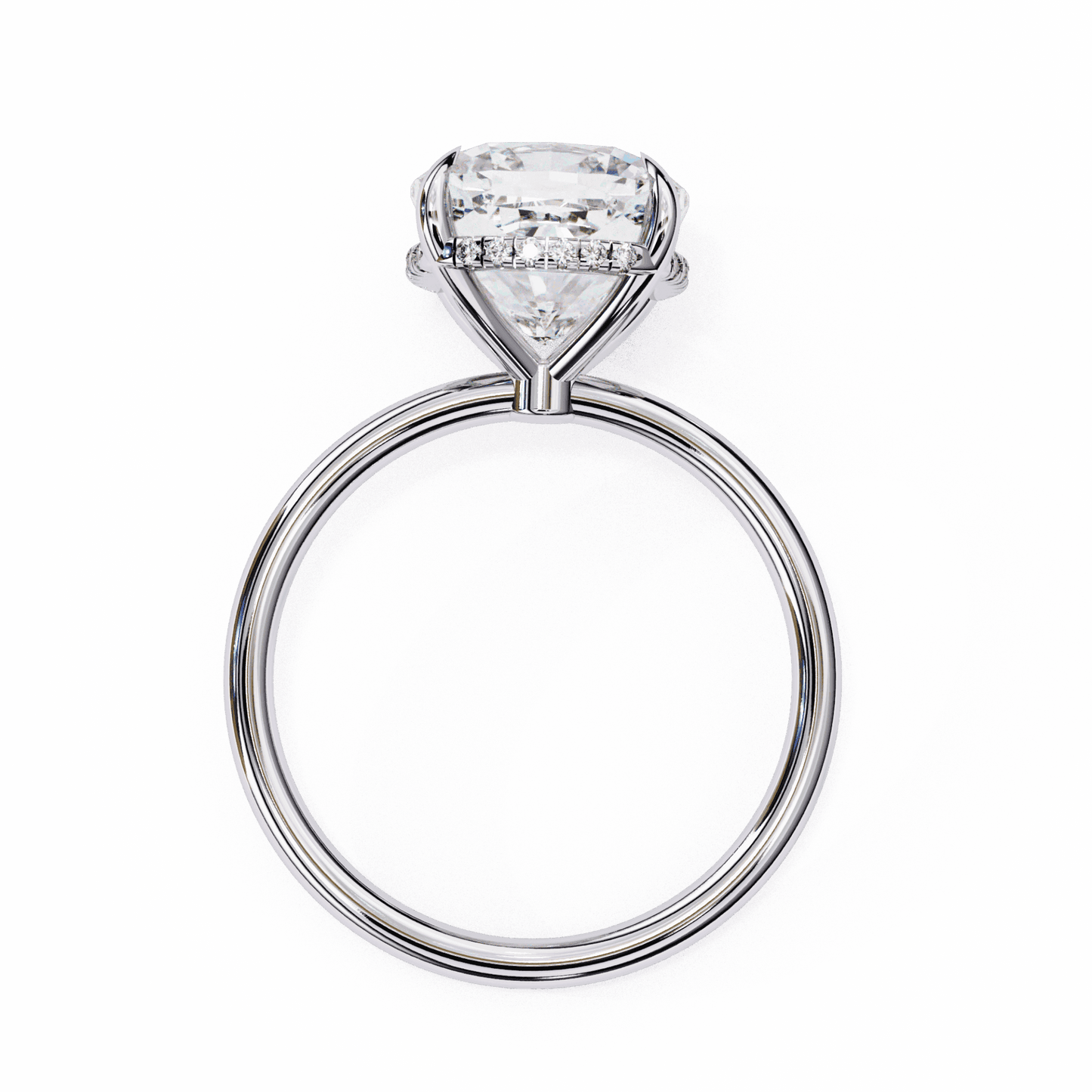 2.75 Carat Cushion Eternal Solitaire Wedding Ring in Moissanite | House of Estara