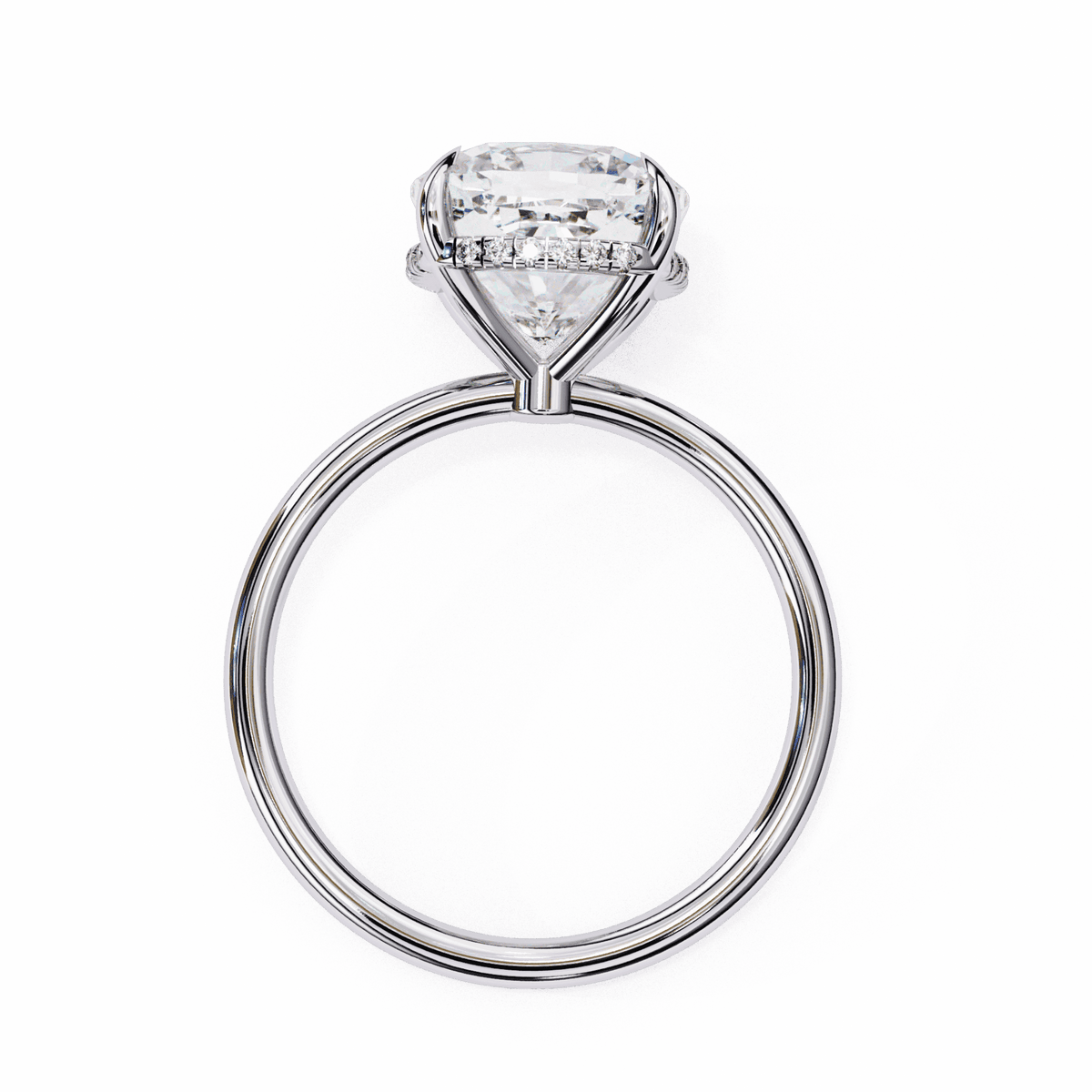 2.75 Carat Cushion Eternal Solitaire Wedding Ring in Moissanite | House of Estara
