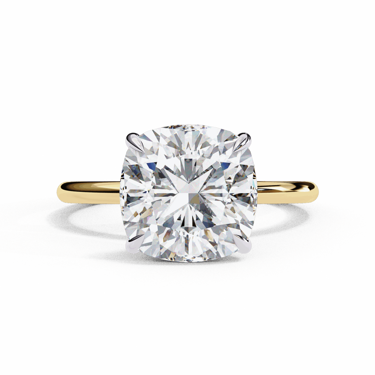 2.75 Carat Cushion Eternal Solitaire Wedding Ring in Moissanite | House of Estara