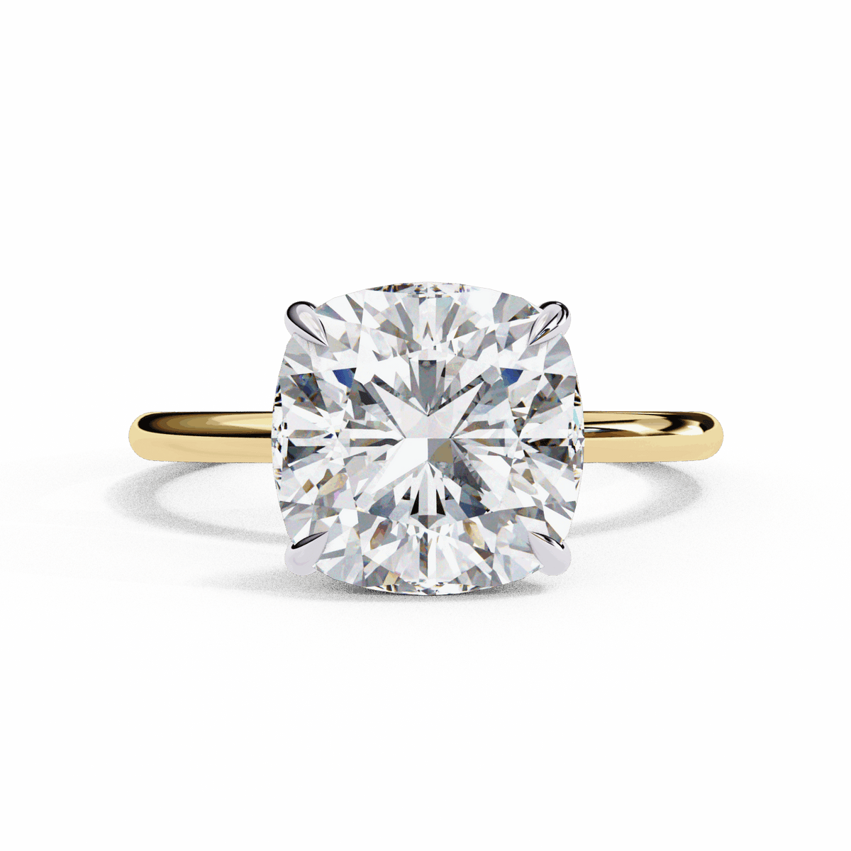 2.75 Carat Cushion Eternal Solitaire Wedding Ring in Moissanite | House of Estara