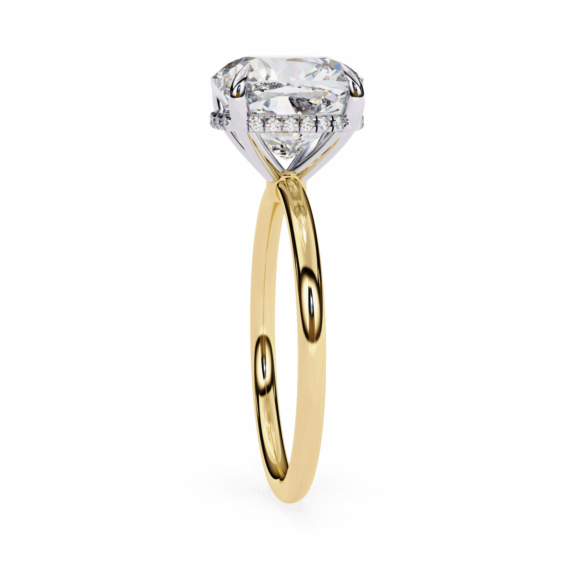 2.75 Carat Cushion Eternal Solitaire Wedding Ring in Moissanite | House of Estara