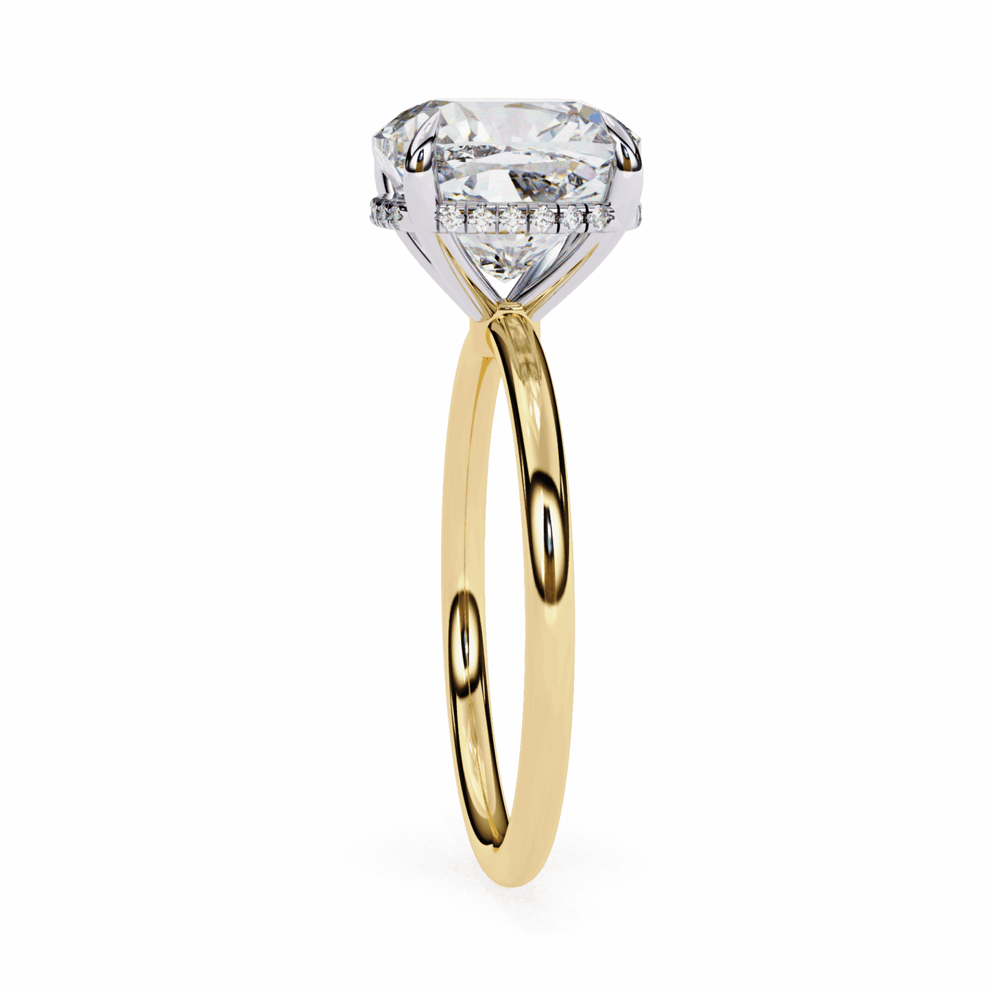 2.75 Carat Cushion Eternal Solitaire Wedding Ring in Moissanite | House of Estara