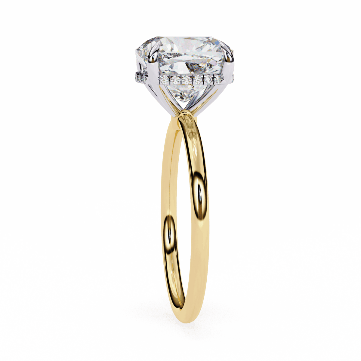 2.75 Carat Cushion Eternal Solitaire Wedding Ring in Moissanite | House of Estara