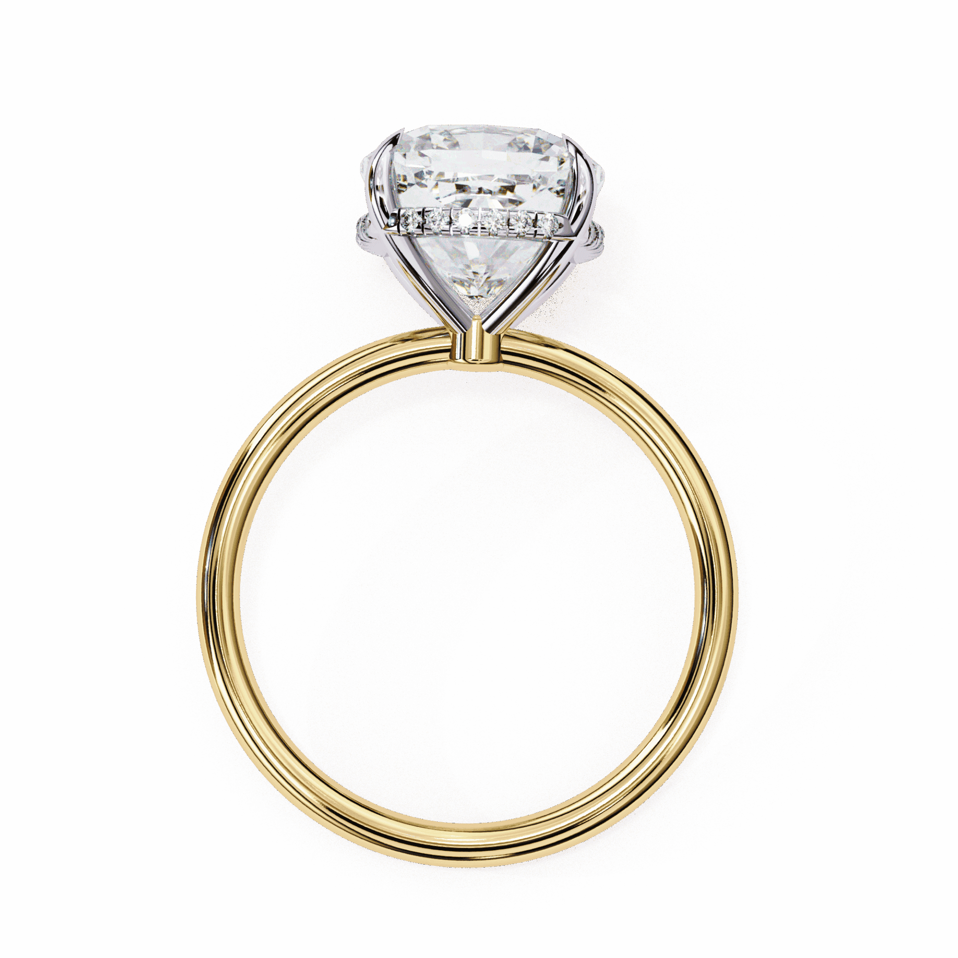 2.75 Carat Cushion Eternal Solitaire Wedding Ring in Moissanite | House of Estara