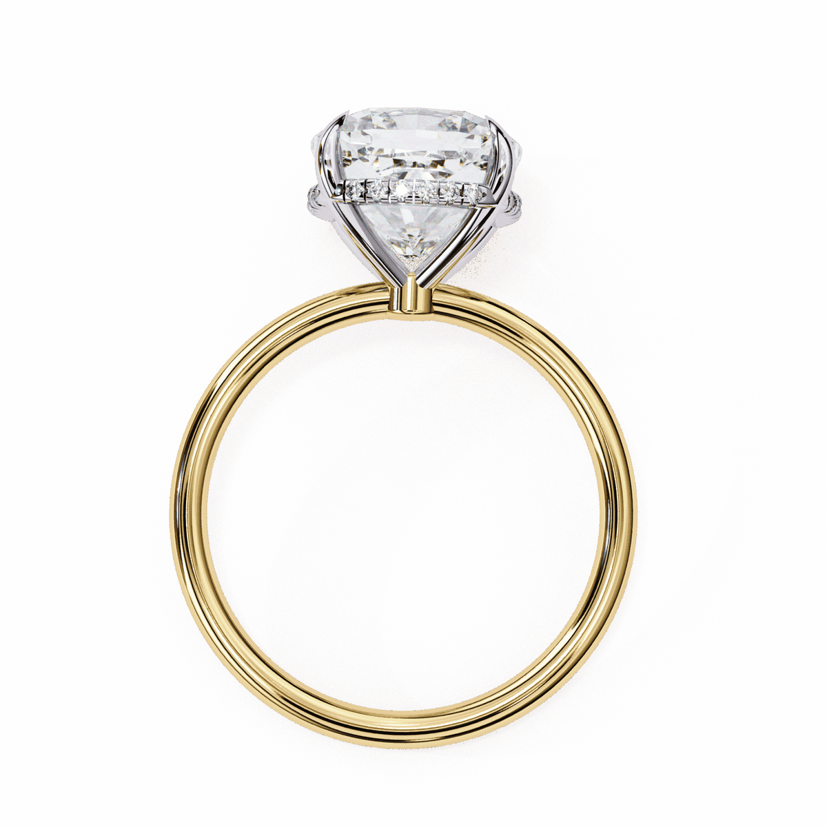 2.75 Carat Cushion Eternal Solitaire Wedding Ring in Moissanite | House of Estara