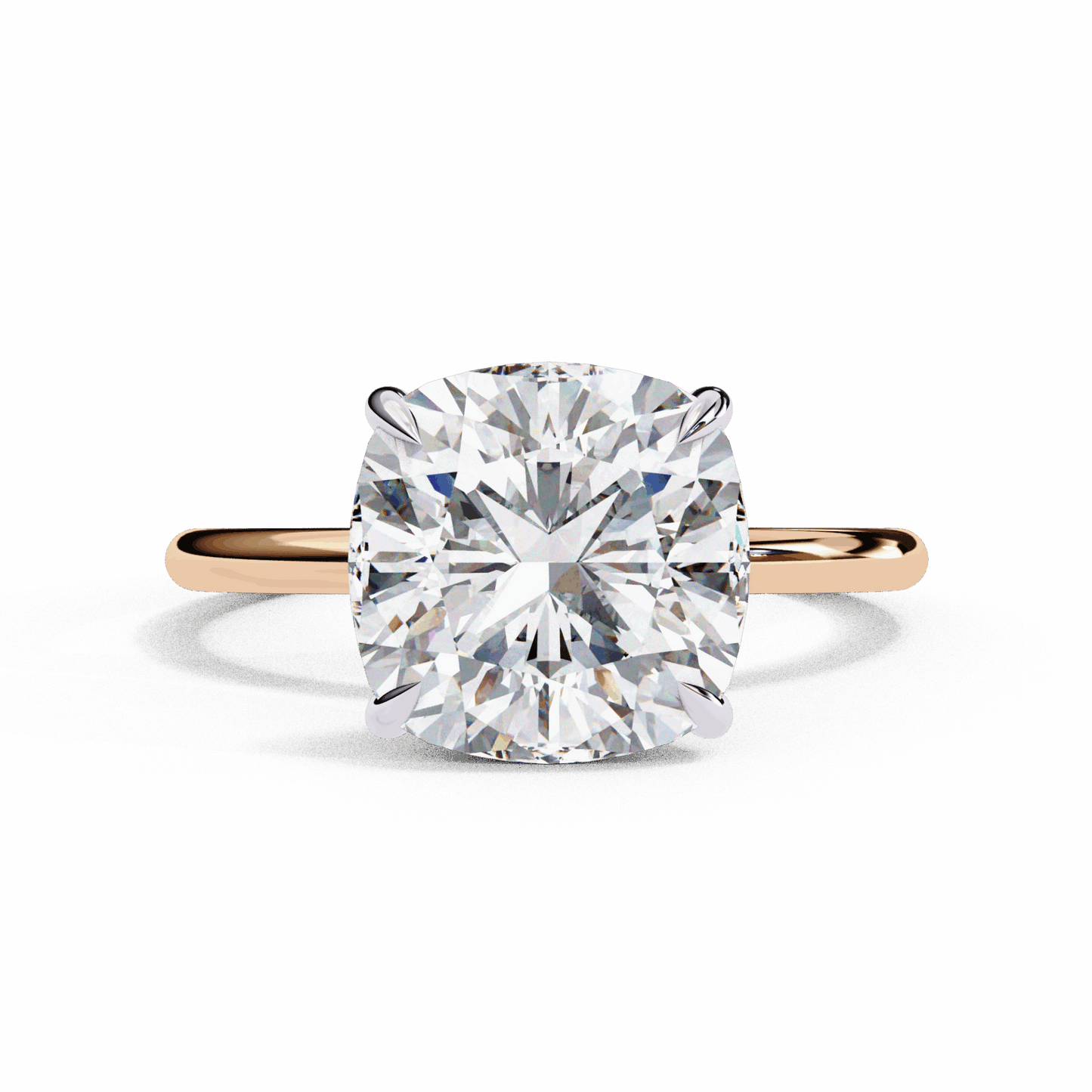 2.75 Carat Cushion Eternal Solitaire Wedding Ring in Moissanite | House of Estara