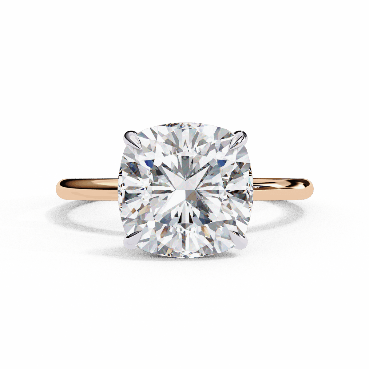 2.75 Carat Cushion Eternal Solitaire Wedding Ring in Moissanite | House of Estara