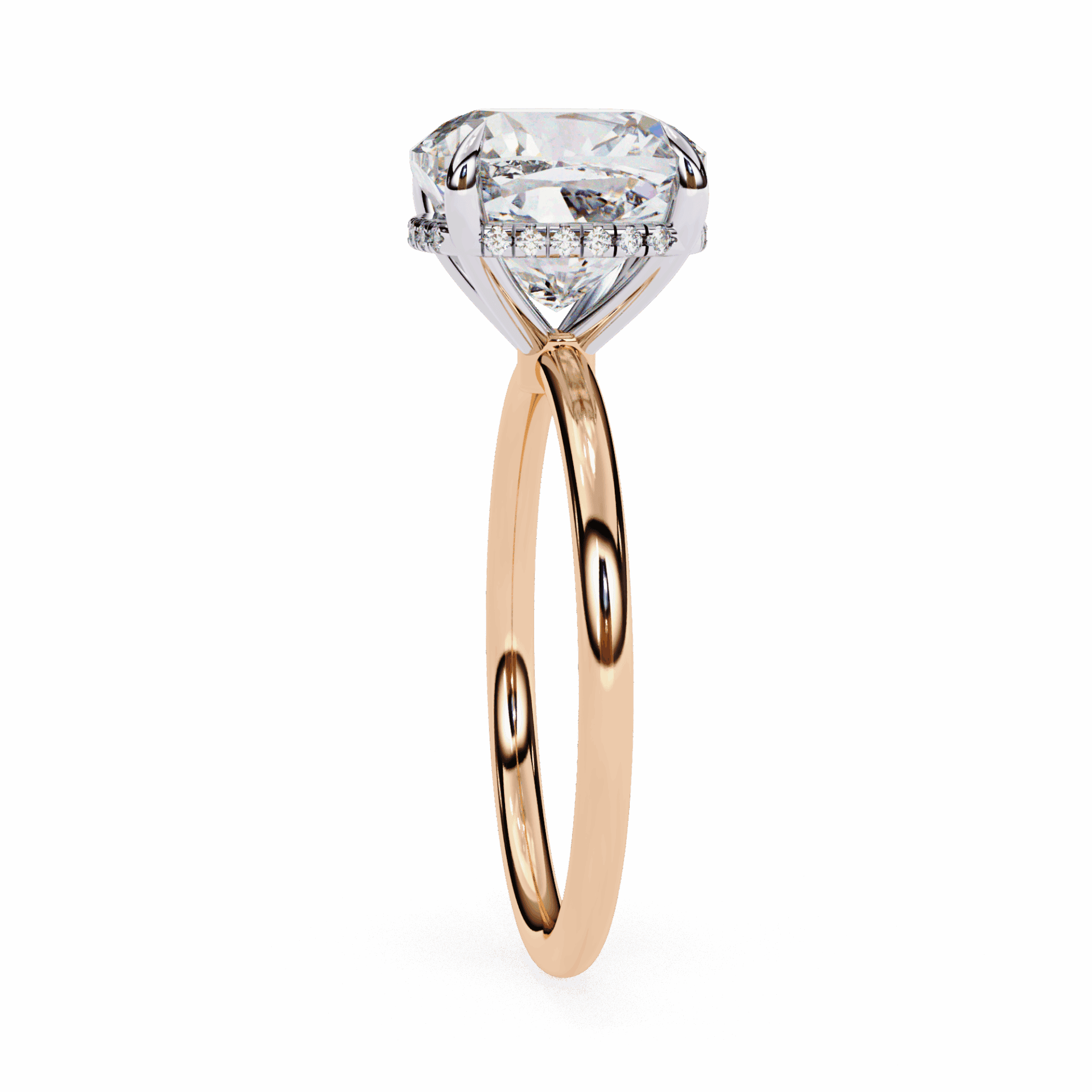 2.75 Carat Cushion Eternal Solitaire Wedding Ring in Moissanite | House of Estara