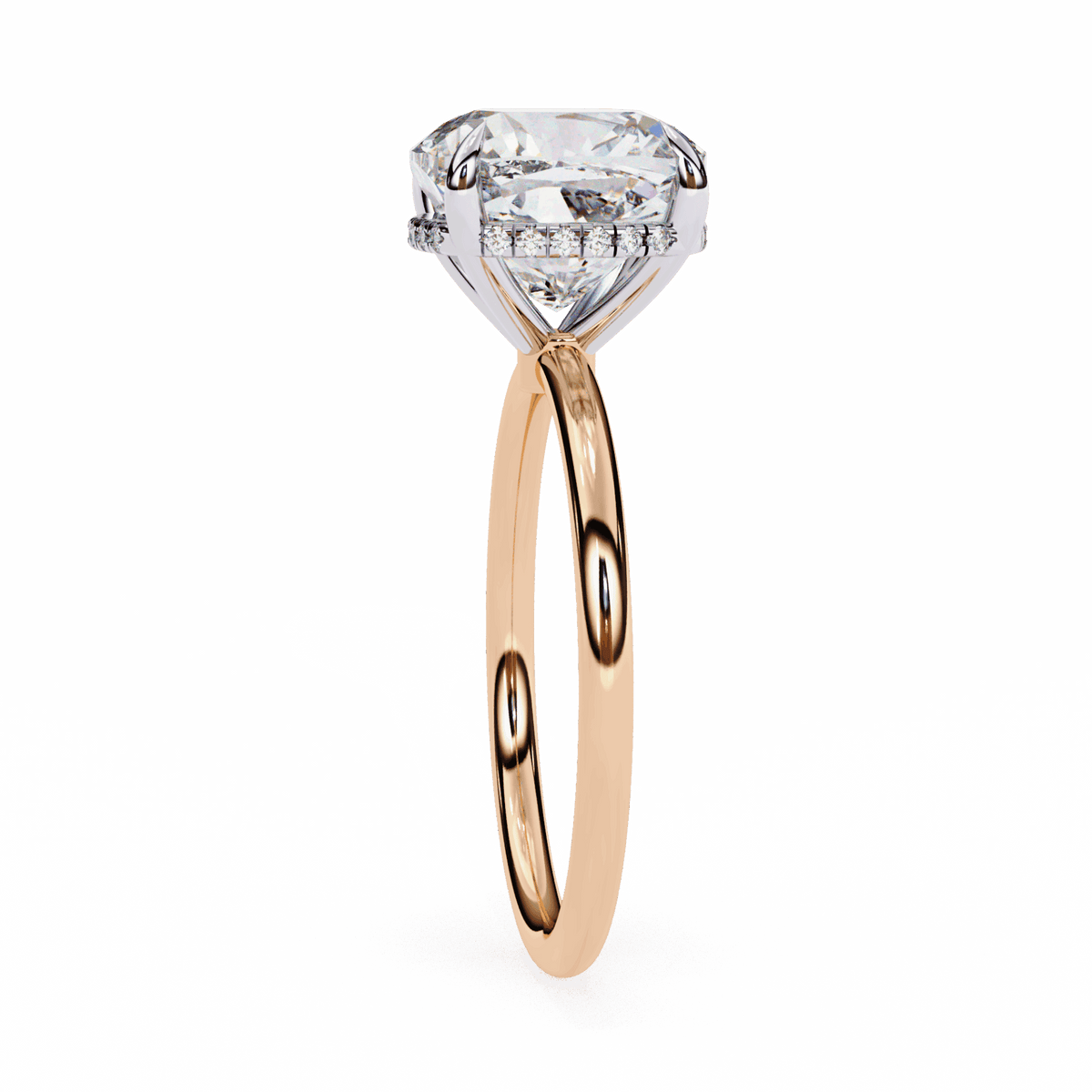 2.75 Carat Cushion Eternal Solitaire Wedding Ring in Moissanite | House of Estara