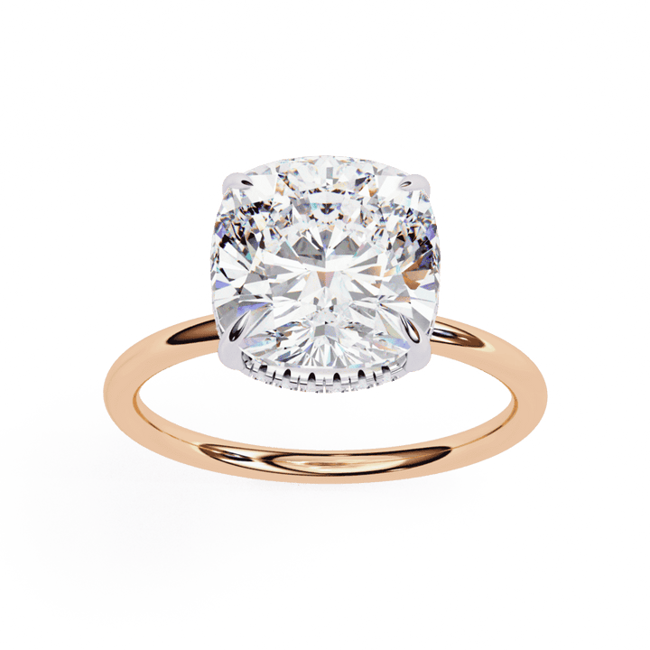 2.75 Carat Cushion Eternal Solitaire Wedding Ring in Moissanite | House of Estara