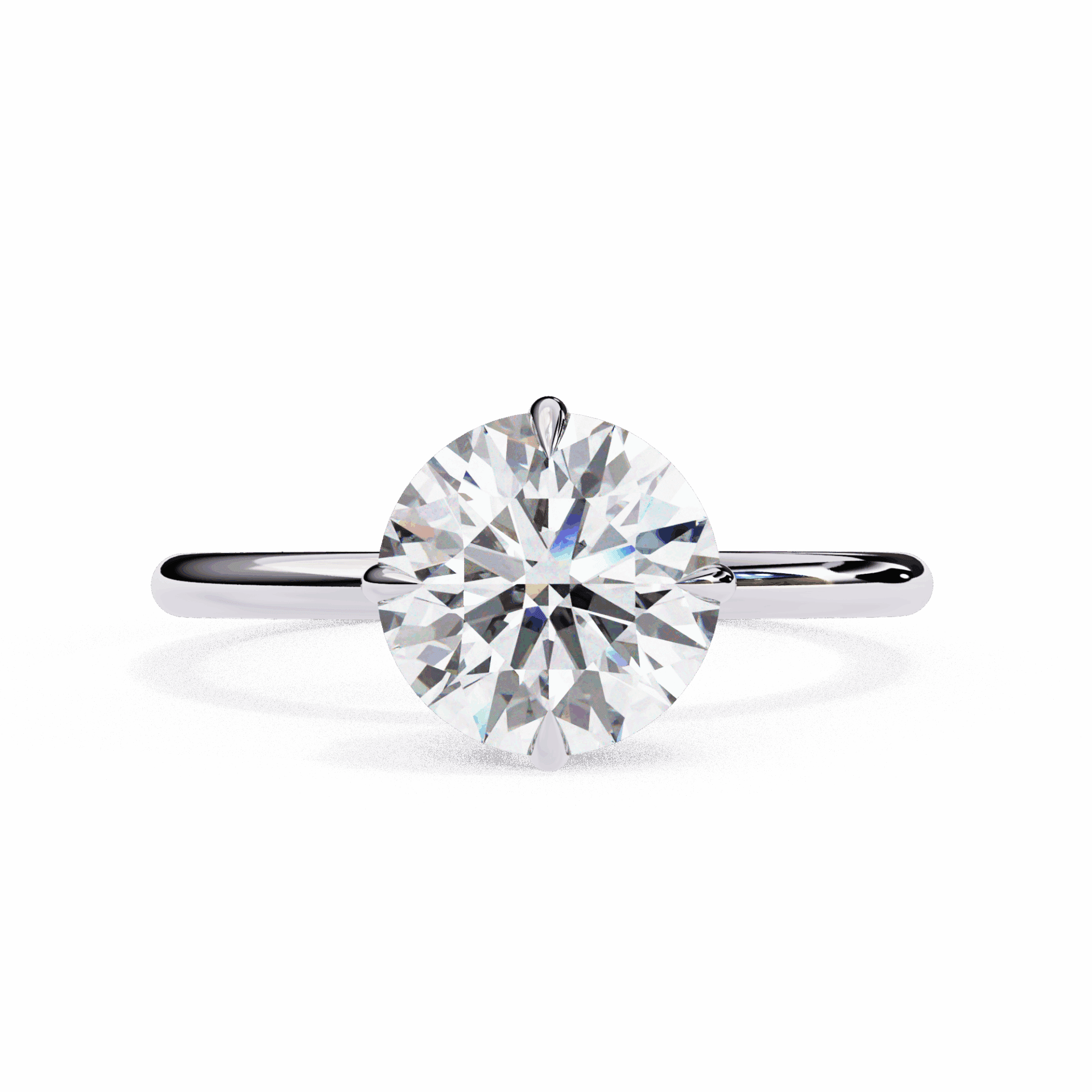2.25 Carat Round Eternal Solitaire Wedding Ring in Moissanite | House of Estara