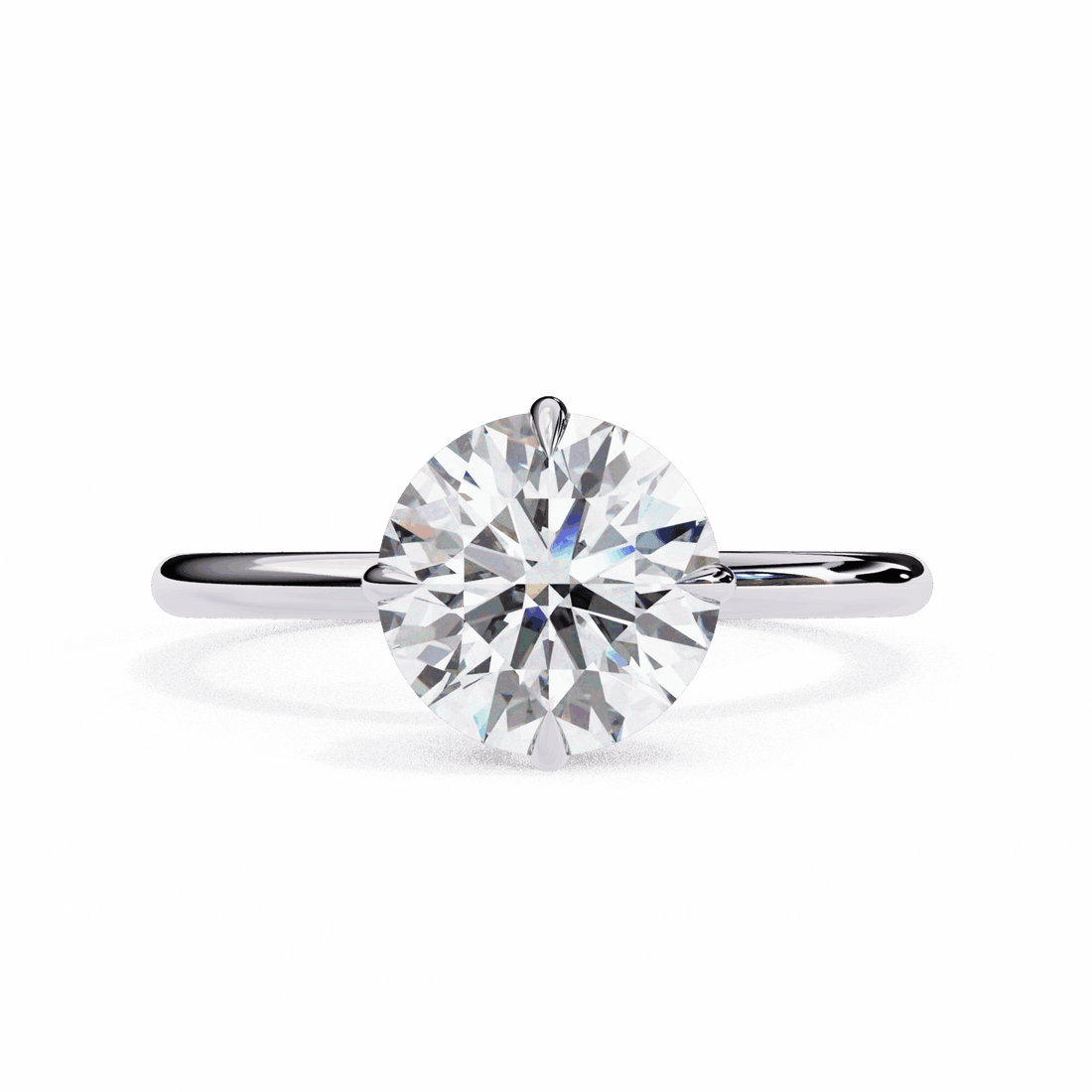 2.25 Carat Round Eternal Solitaire Wedding Ring in Moissanite | House of Estara