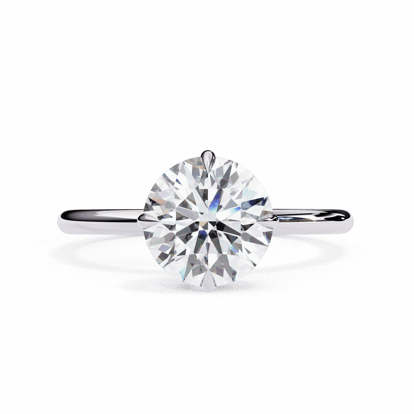 2.25 Carat Round Eternal Solitaire Wedding Ring in Moissanite | House of Estara