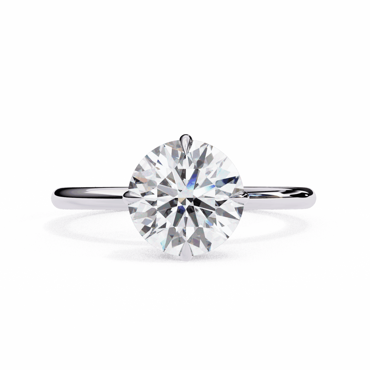 2.25 Carat Round Eternal Solitaire Wedding Ring in Moissanite | House of Estara