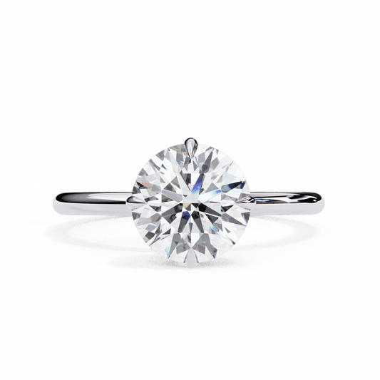 2.25 Carat Round Eternal Solitaire Wedding Ring in Moissanite | House of Estara