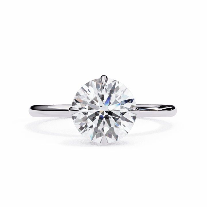 2.25 Carat Round Eternal Solitaire Wedding Ring in Moissanite | House of Estara