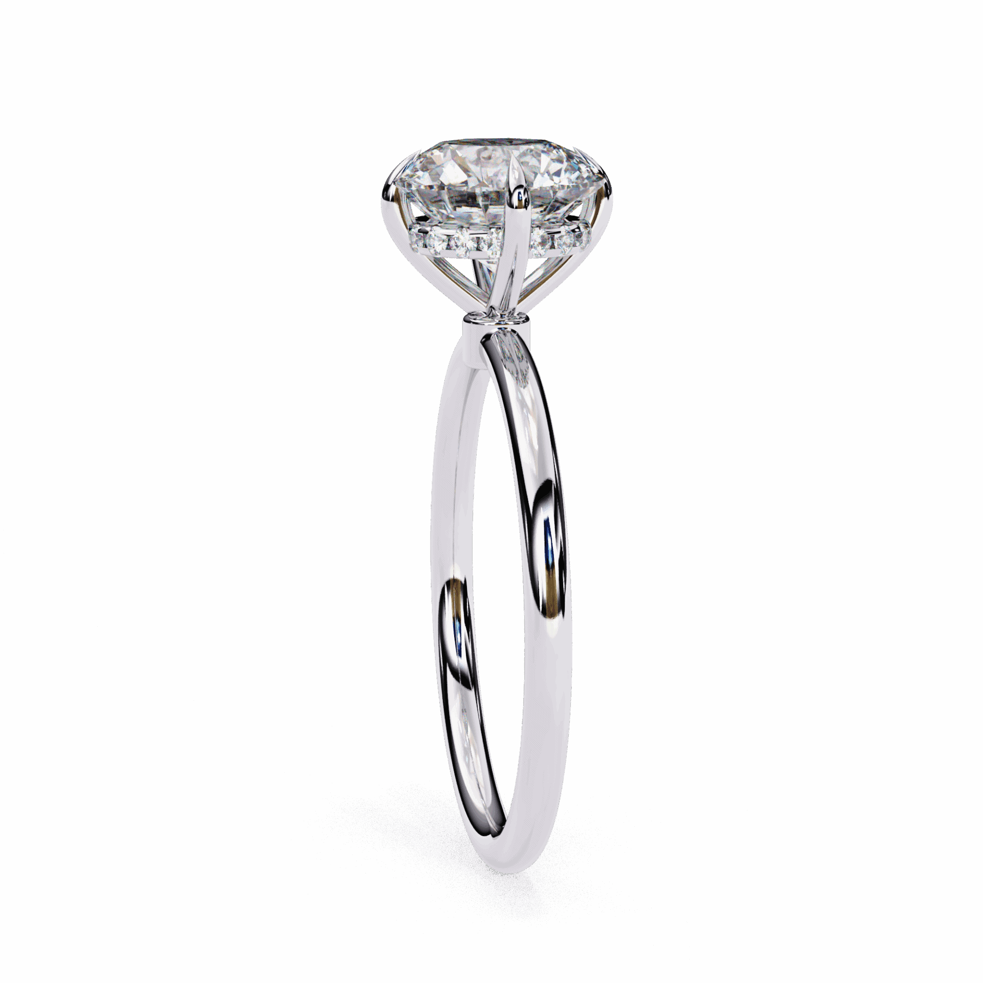 2.25 Carat Round Eternal Solitaire Wedding Ring in Moissanite | House of Estara
