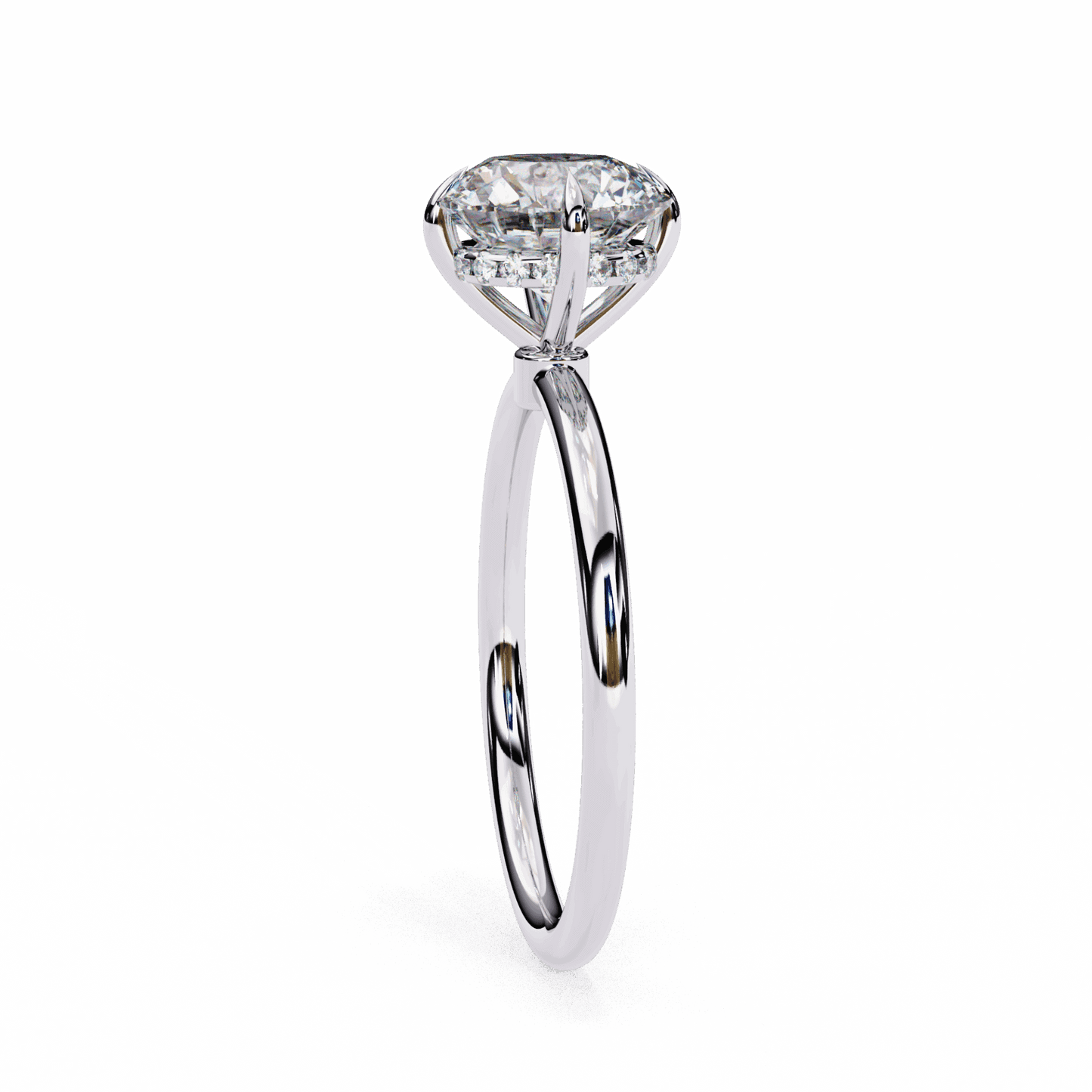 2.25 Carat Round Eternal Solitaire Wedding Ring in Moissanite | House of Estara