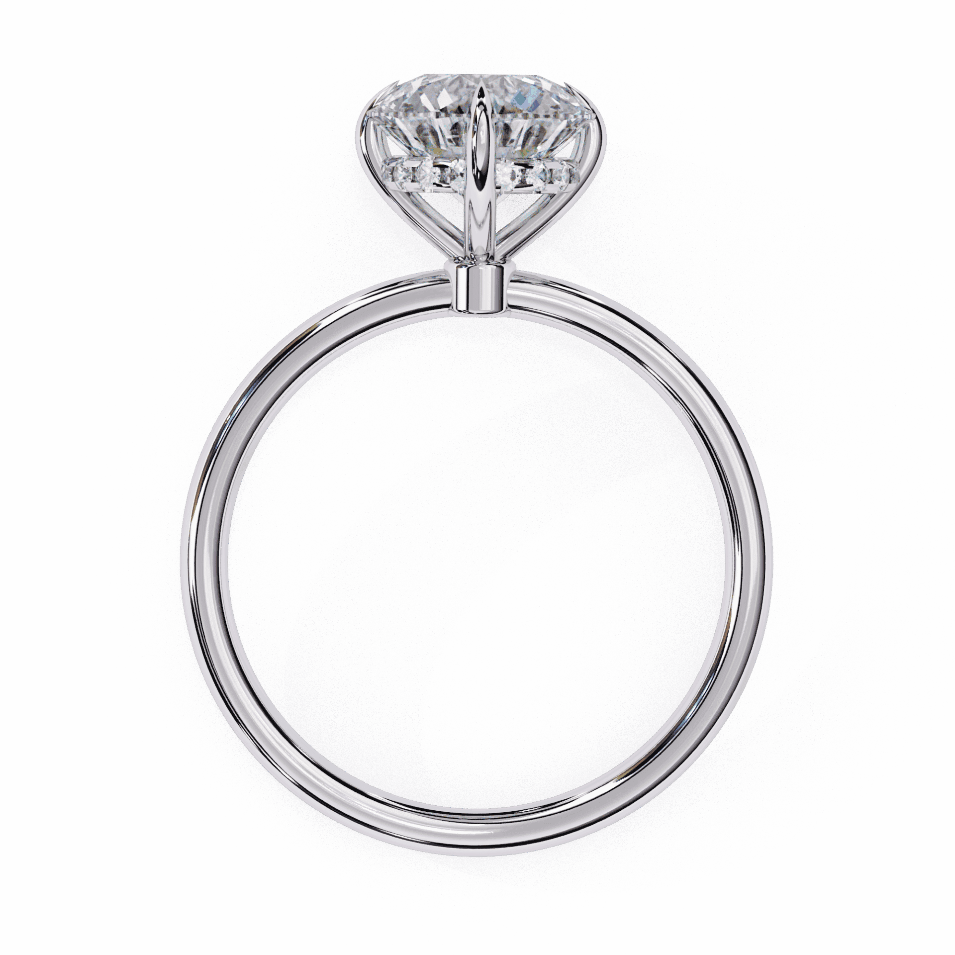 2.25 Carat Round Eternal Solitaire Wedding Ring in Moissanite | House of Estara