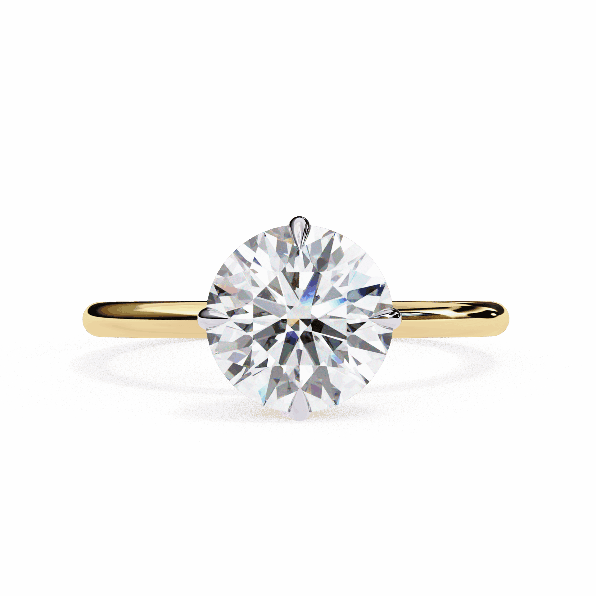 2.25 Carat Round Eternal Solitaire Wedding Ring in Moissanite | House of Estara