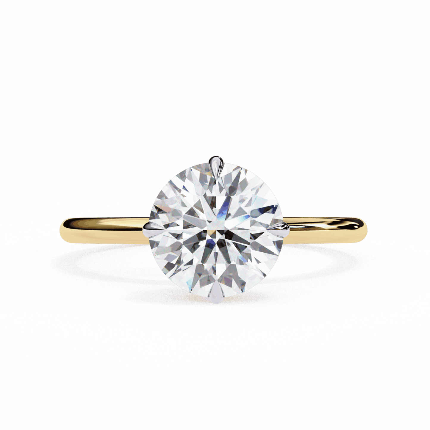 2.25 Carat Round Eternal Solitaire Wedding Ring in Moissanite | House of Estara
