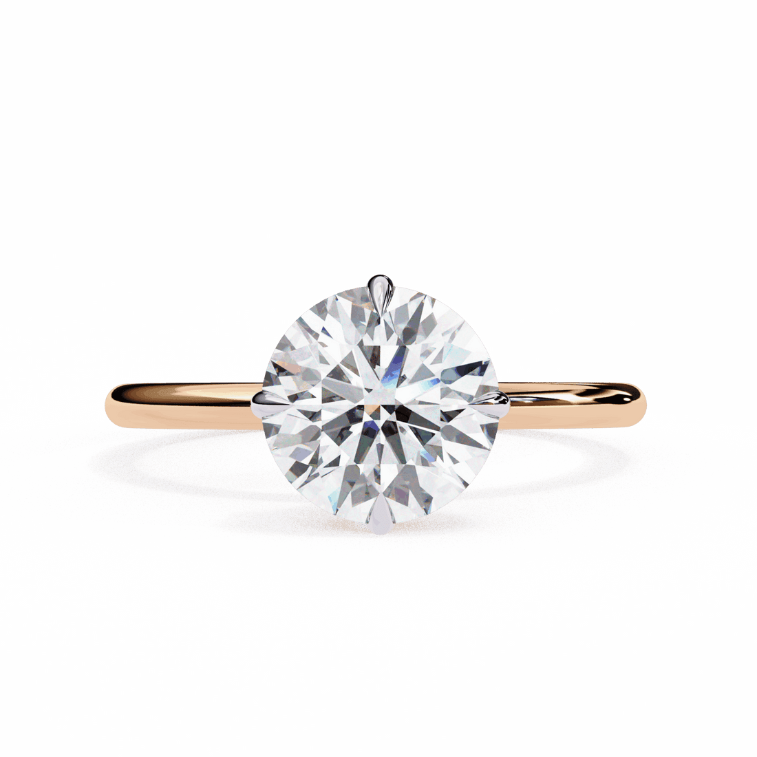 2.25 Carat Round Eternal Solitaire Wedding Ring in Moissanite | House of Estara
