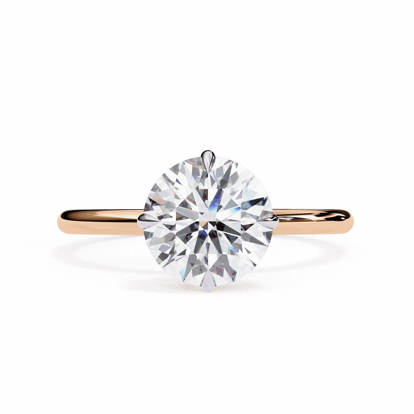 2.25 Carat Round Eternal Solitaire Wedding Ring in Moissanite | House of Estara