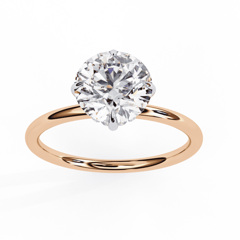 2.25 Carat Round Eternal Solitaire Wedding Ring in Moissanite | House of Estara