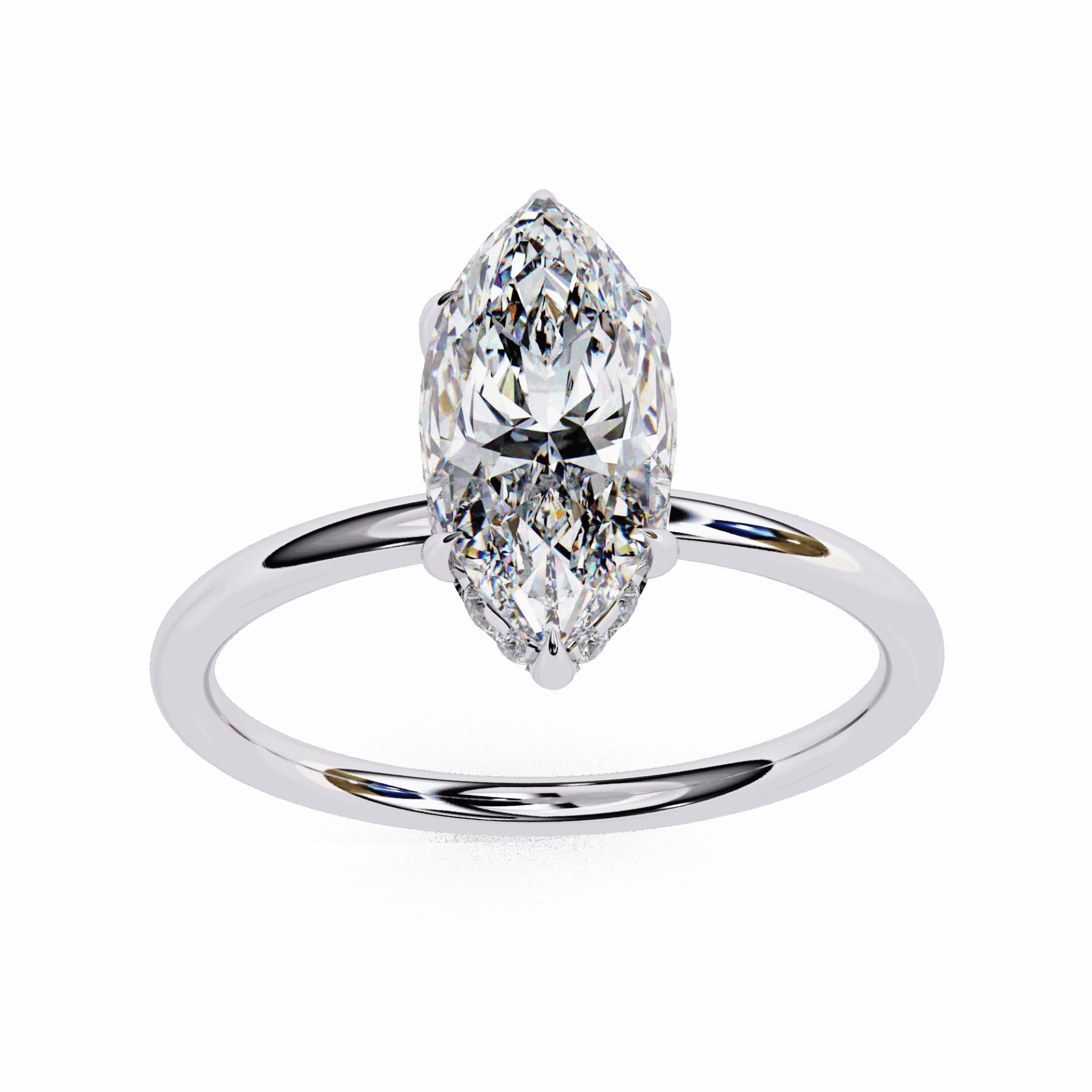 1.5 Carat Marquise Eternal Solitaire Wedding Ring in Moissanite | House of Estara