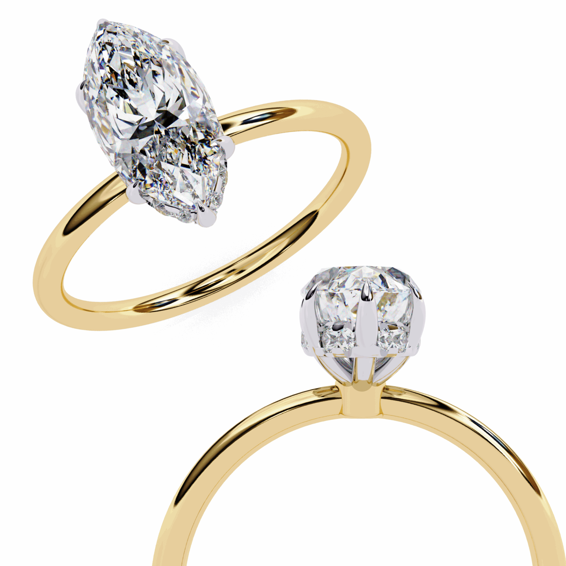 1.5 Carat Marquise Eternal Solitaire Wedding Ring in Moissanite | House of Estara