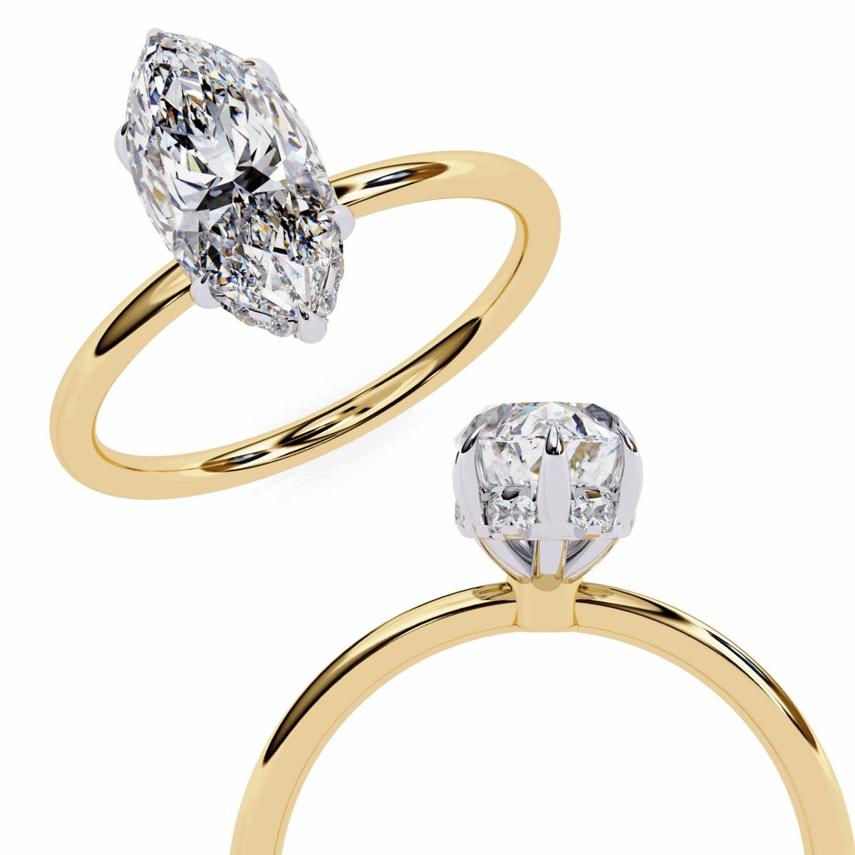 1.5 Carat Marquise Eternal Solitaire Wedding Ring in Moissanite | House of Estara