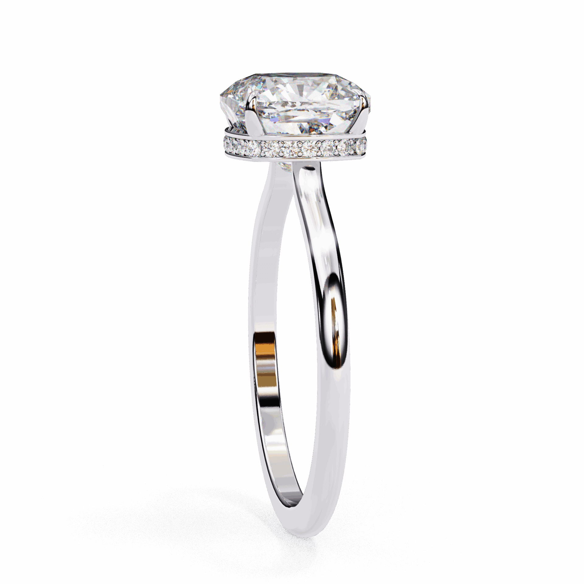 2.75 Carat Cushion Promise Solitaire Wedding Ring in Moissanite | House of Estara