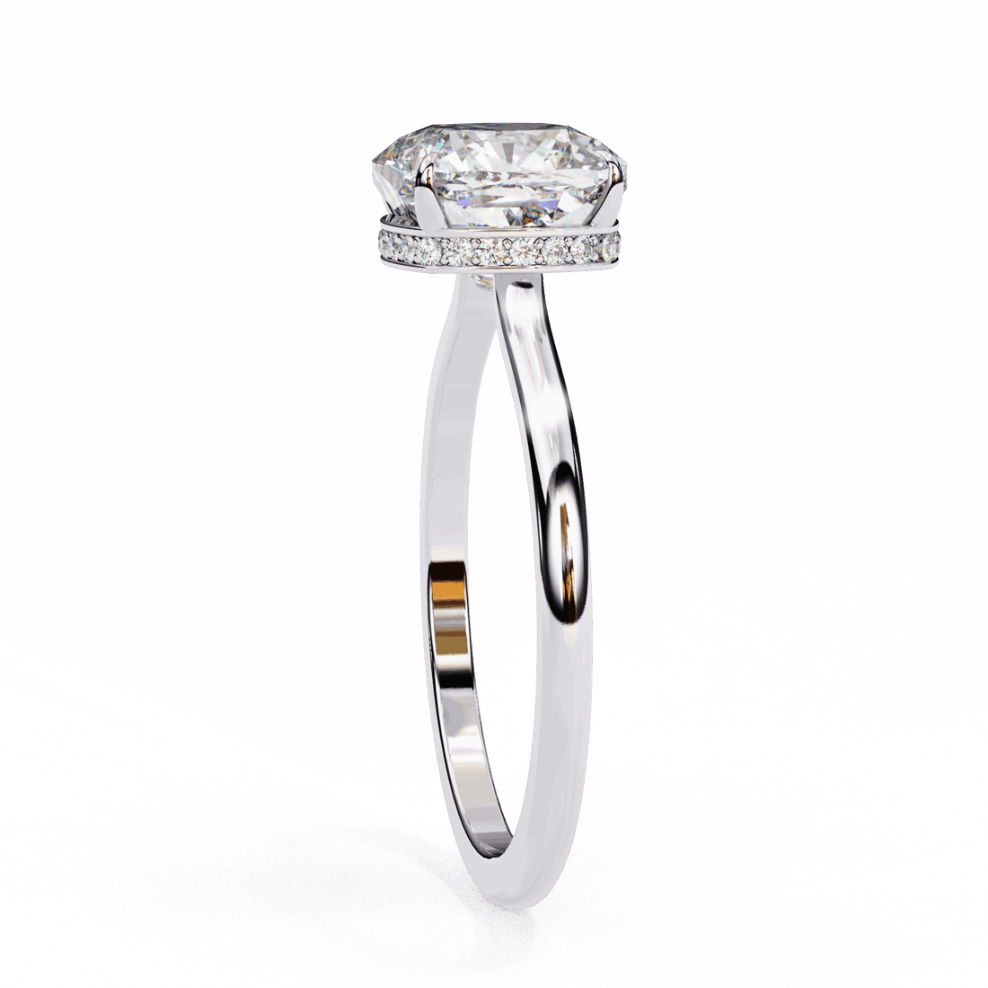 2.75 Carat Cushion Promise Solitaire Wedding Ring in Moissanite | House of Estara