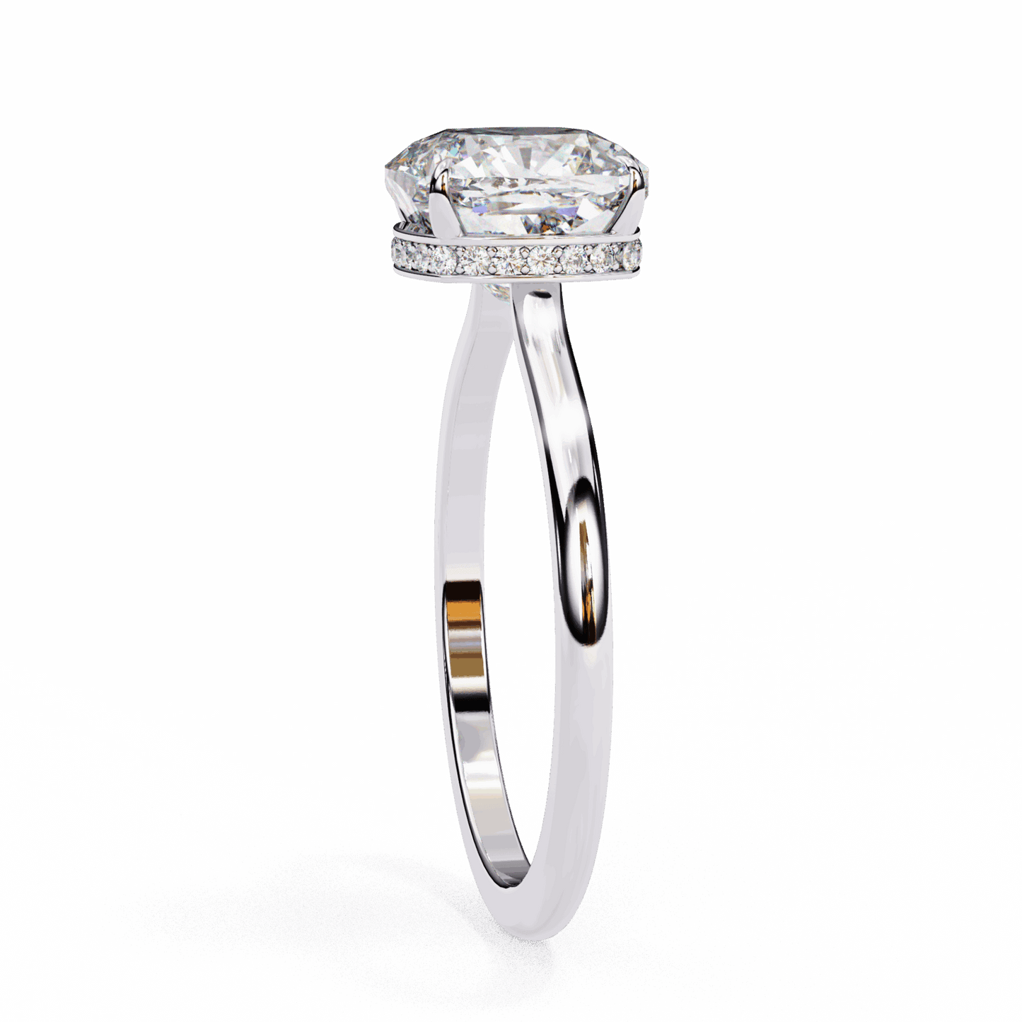 2.75 Carat Cushion Promise Solitaire Wedding Ring in Moissanite | House of Estara