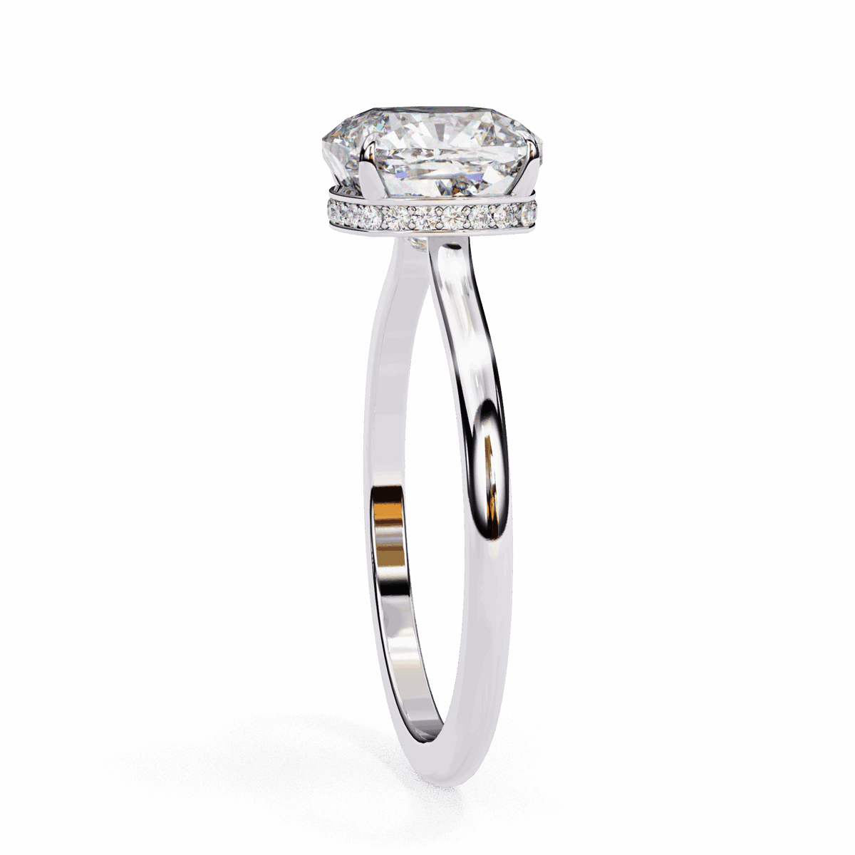 2.75 Carat Cushion Promise Solitaire Wedding Ring in Moissanite | House of Estara