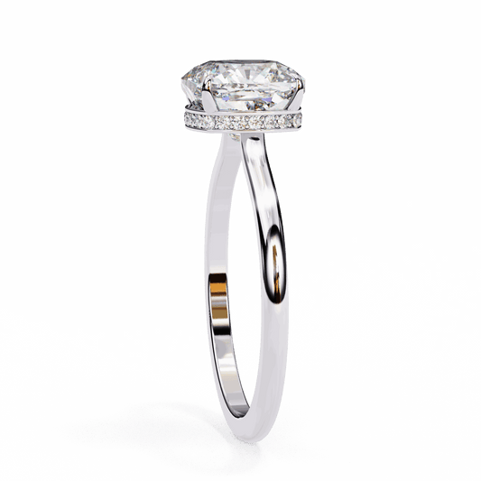 2.75 Carat Cushion Promise Solitaire Wedding Ring in Moissanite | House of Estara